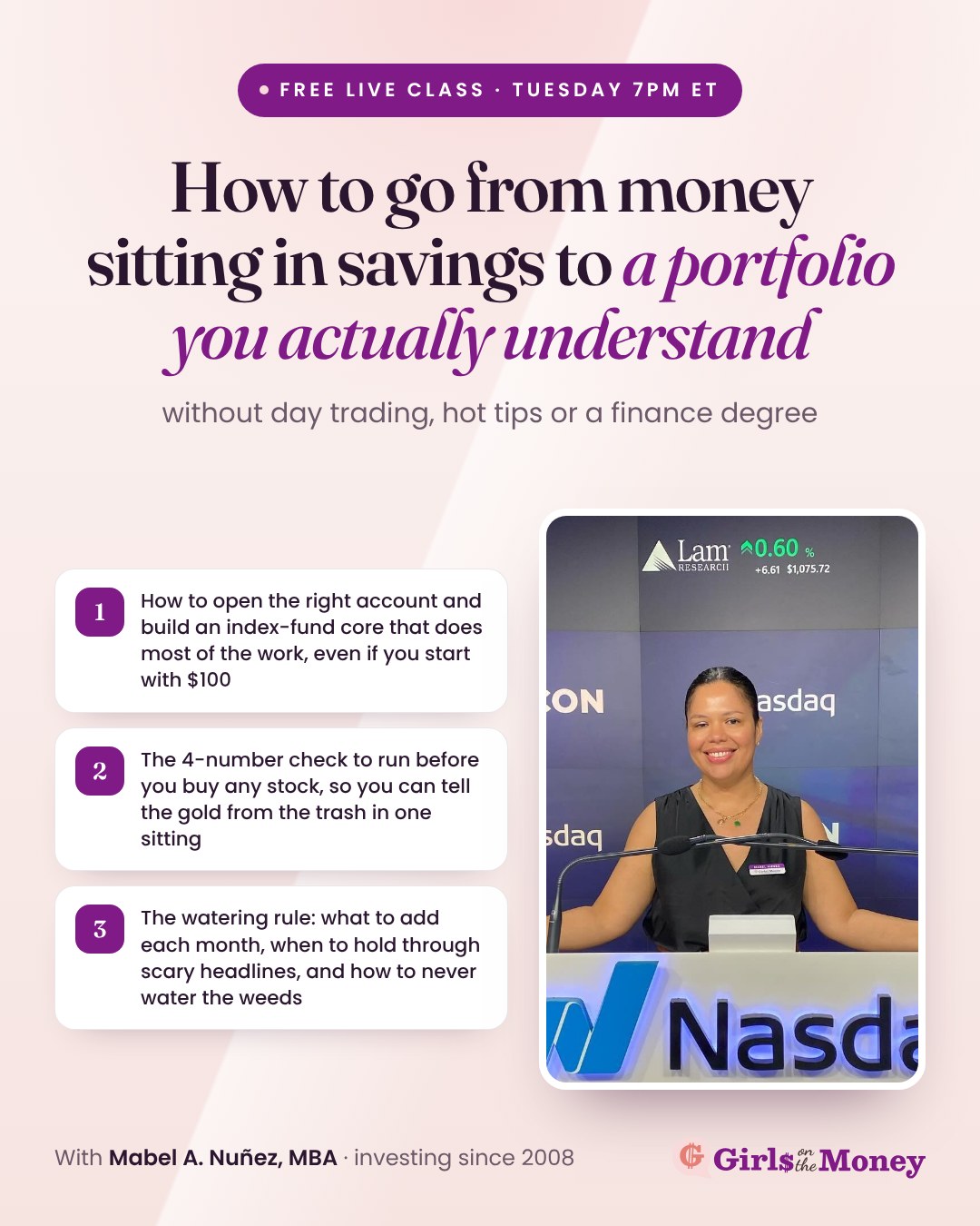 Static ad: How to go from money sitting in savings to a portfolio you actually understand
