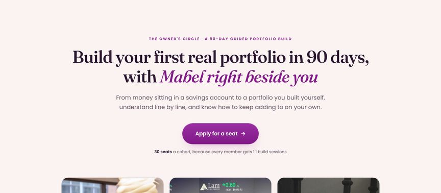The Owner's Circle offer page preview